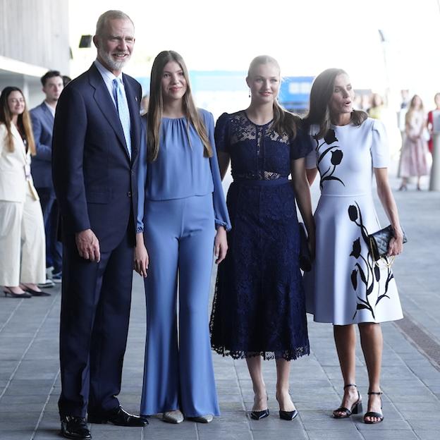 Felipe, Sofía, Leonor y Letizia en los Premios Princesa de Girona 2024.