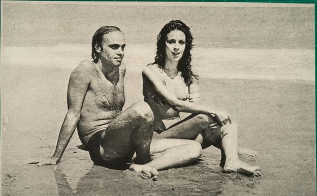 Amparo Muñoz junto a Flavio Labarca en 1983. 