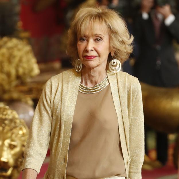 María Teresa Fernández de la Vega, en una recepción en el Palacio Real. 