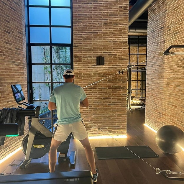 El gimnasio en casa del tenista en Porto Cristo. 