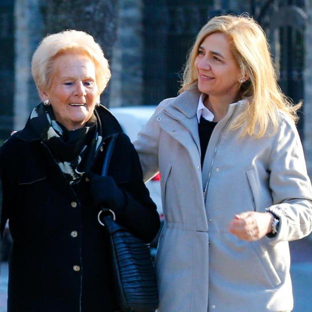 La infanta Cristina y Claire Liebaert. 