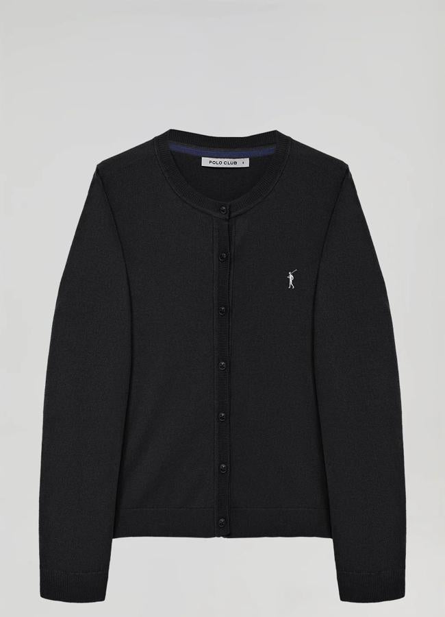 Cárdigan negro de Polo Club, 44,99 euros.