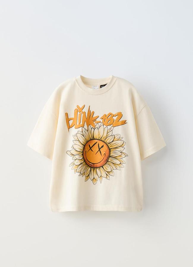 Camiseta estampado de girasol de Zara Kids.