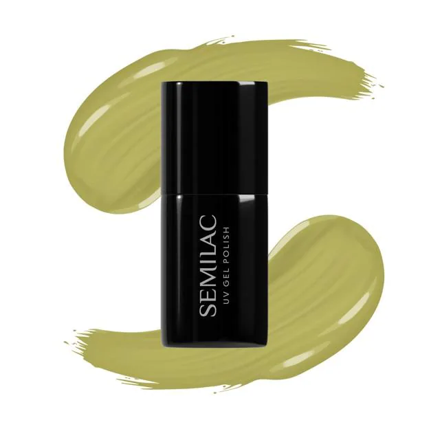 Esmalte de uñas Matcha Latte de Semilac.