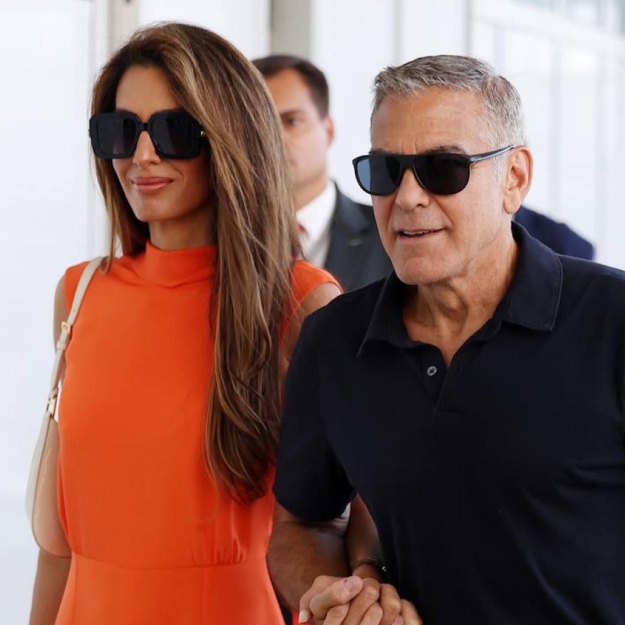 Amal y George Clooney en el Festival de Venecia./gtres