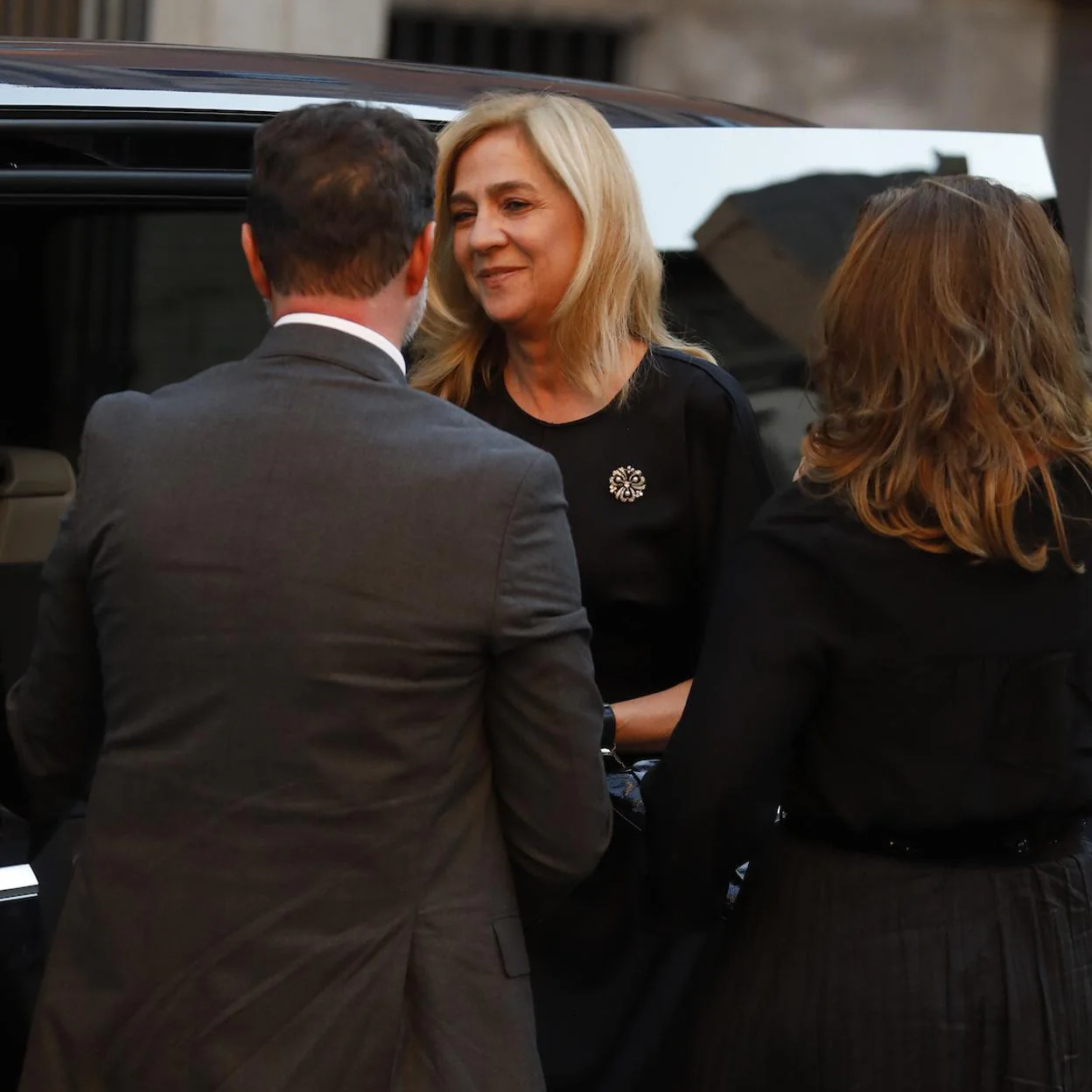 La infanta Cristina llega al funeral de Juan Gómez-Acebo.