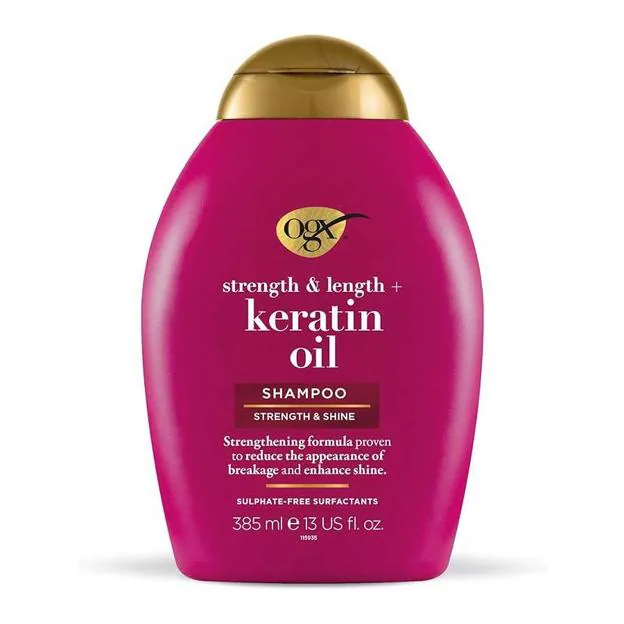 OGX Strength & Length Keratin Oil Shampoo. Precio: 4,99€