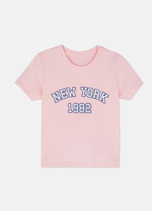 Camiseta New York en rosa de Primark.