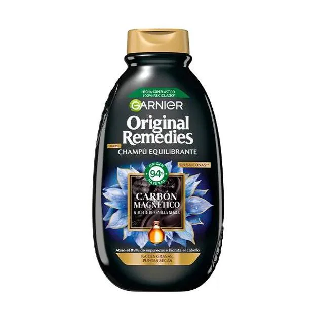 Original Remedies Champú Equilibrante Carbón Magnético de Garnier. Precio: 3,15 euros