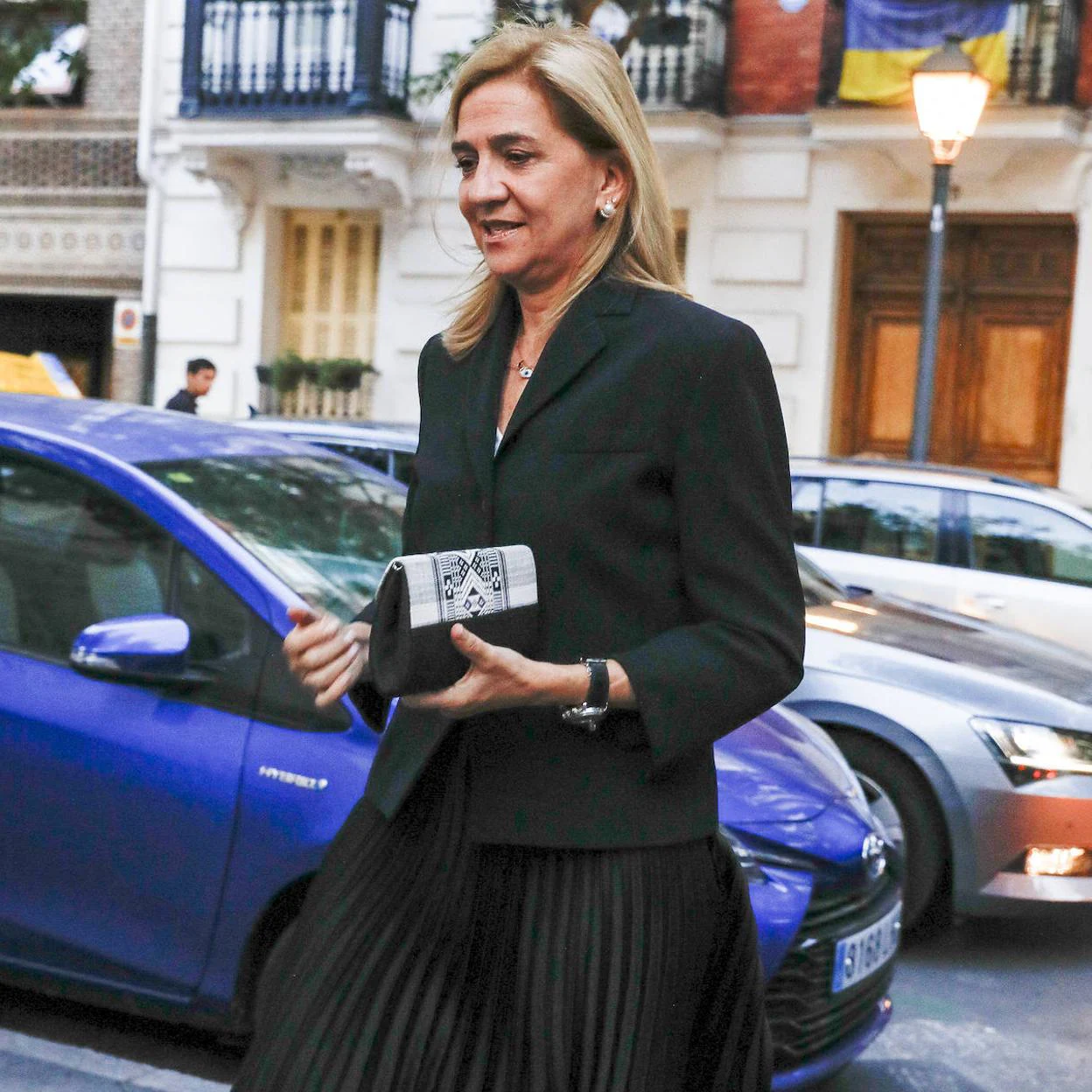 La infanta Cristina, a su llegada al funeral del empresario Juan Miguel Villar Mir. /gtres