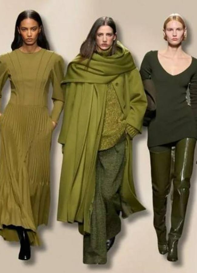 Total looks color verde oliva tendencia en pasarela/mychicobssesion