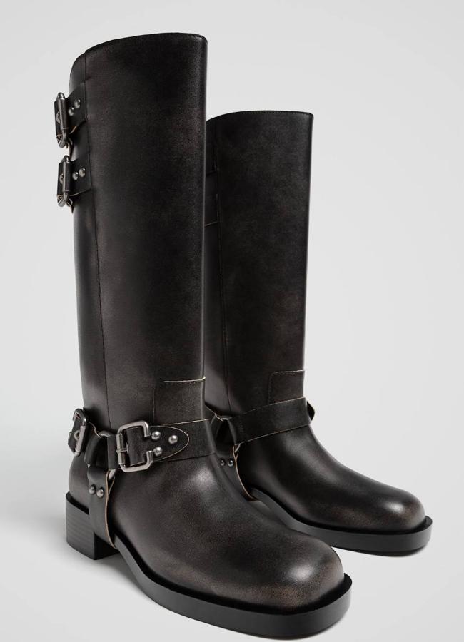 Botas biker desgastadas