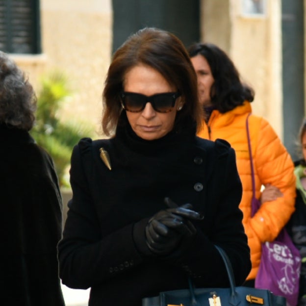 Marta Gayá en el funeral de Cristina Macaya. 