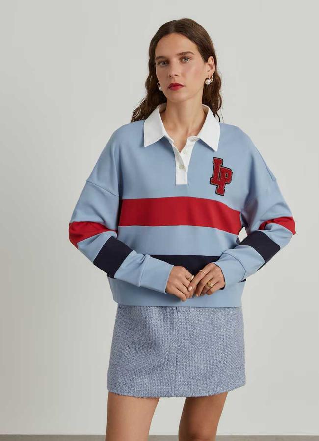 Polo de mujer con manga larga y estampado de rayas de Lion of Porches (109,99€ en El Corte Inglés)