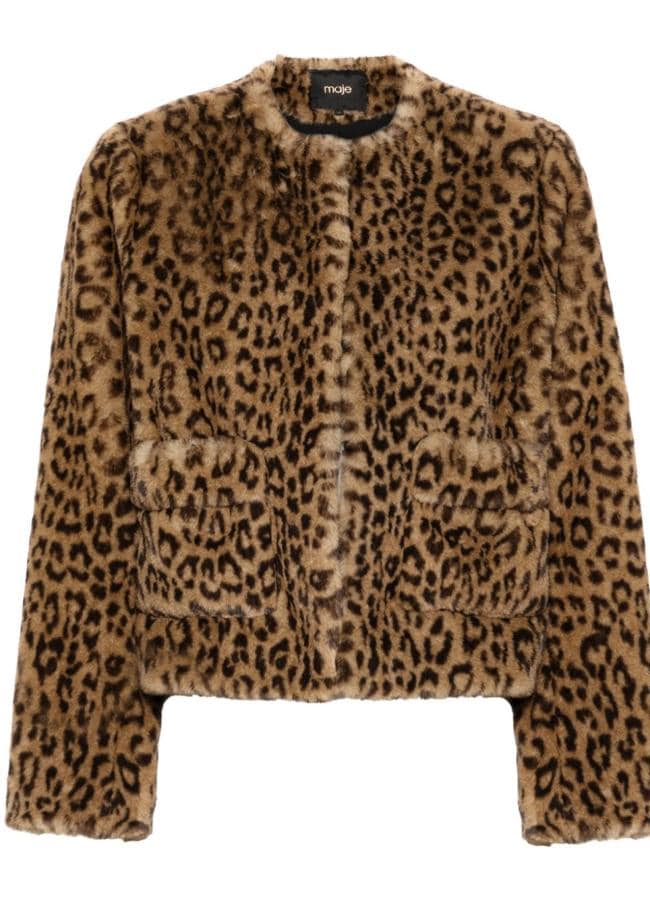 Chaqueta con estampado de leopardo de Maje.