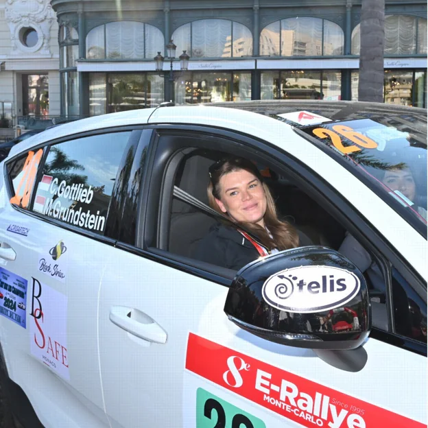 Camille Gottlieb en la salida del rally. 