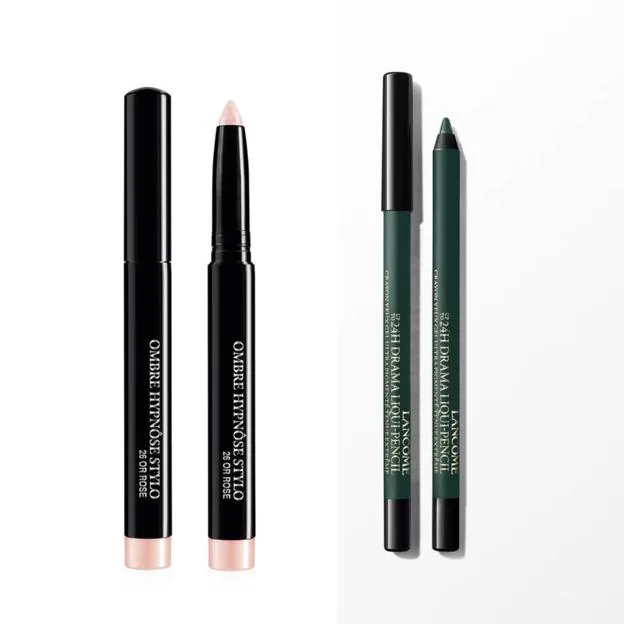 La sombra Ombre Hypnôse Stylo y el lápiz de ojoso Drama liquid pencil 24 H de Lancôme.