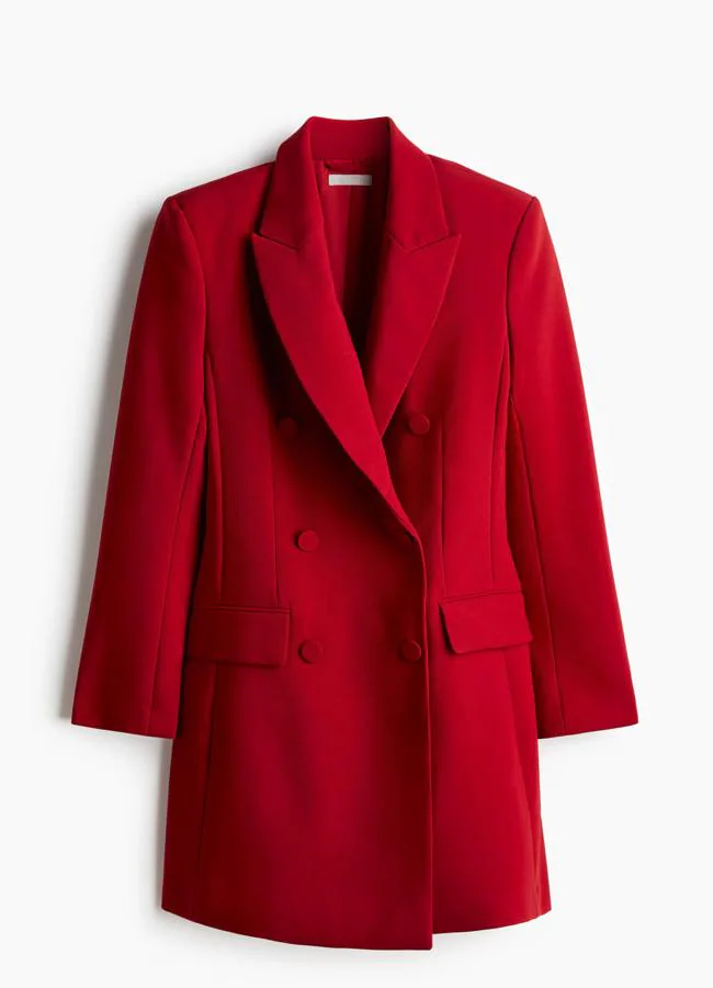 Vestido blazer rojo, 49,99 euros.