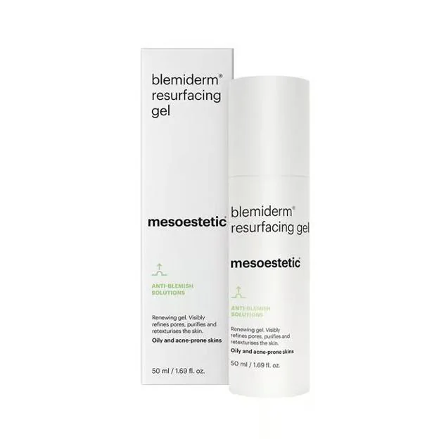 Mesoestetic blemiderm® resurfacing gel con gel con ácido salicílico.