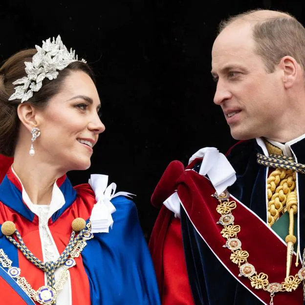 Guillermo y Kate, en la coronación de Carlos III. 