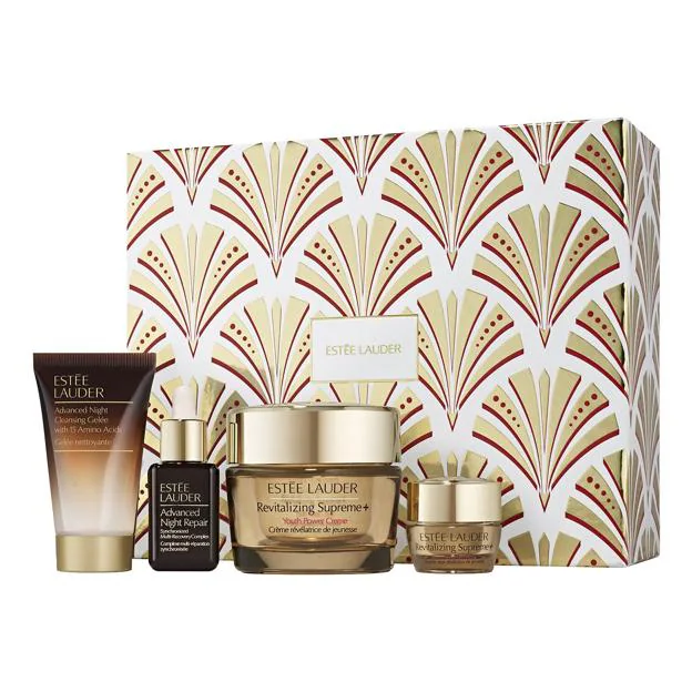 Estuche Revitalizing Supreme+ Holiday Skincare Set de Estée Lauder.