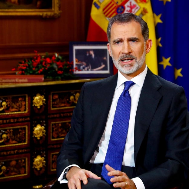 El rey Felipe VI durante uno de sus discursos navideños. 