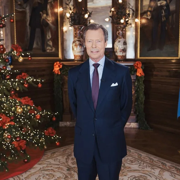 El gran duque de Luxemburgo durante su discurso de Navidad. 