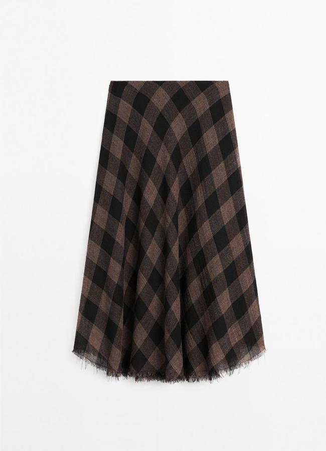 Falda de cuadros de Massimo Dutti, 79,95 euros.