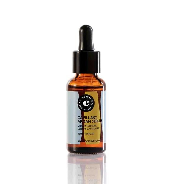 Capillary Argan Serum de Cocunat, reparador 100% natural ideal para todo tipo de cabellos (21,21 euros).