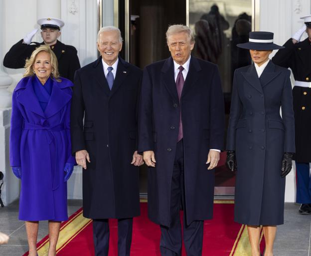 Jill Biden, Joe Bide, Donald Trump y Melania Trump.