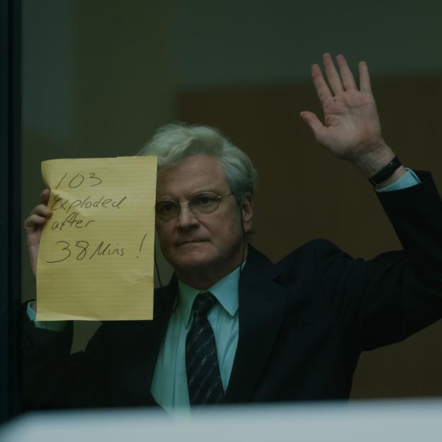 Colin Firth como el Doctor Jim Swire en una imagen de la miniserie sobre el atentado de Lockerbie.