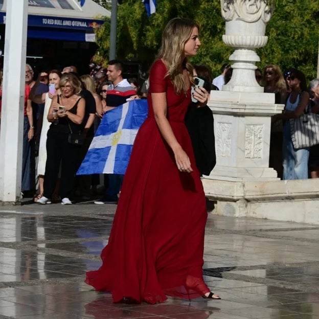 Chrysi Vardinoyannis en la boda de Teodora de Grecia. 