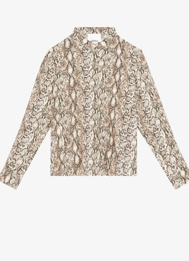 Camisa de seda con estampado de serpiente Ilda de Isabel Marant (495€)