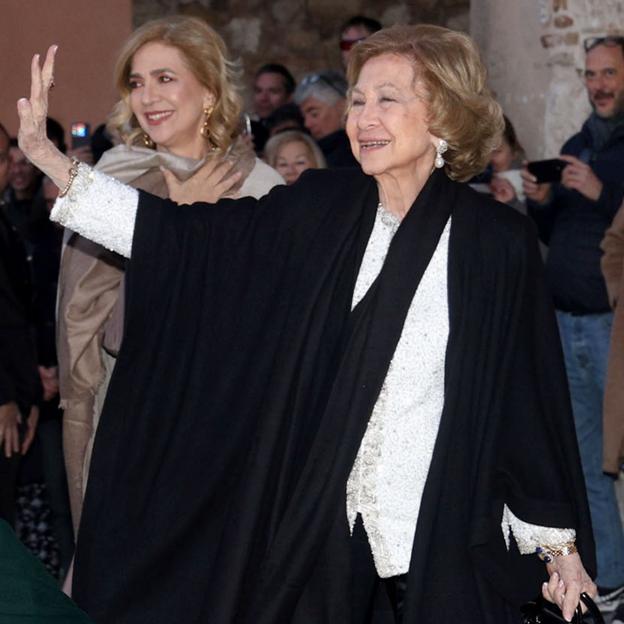 Doña Sofía en la boda de Nicolás de Grecia y Chrysi Vardinogianni 