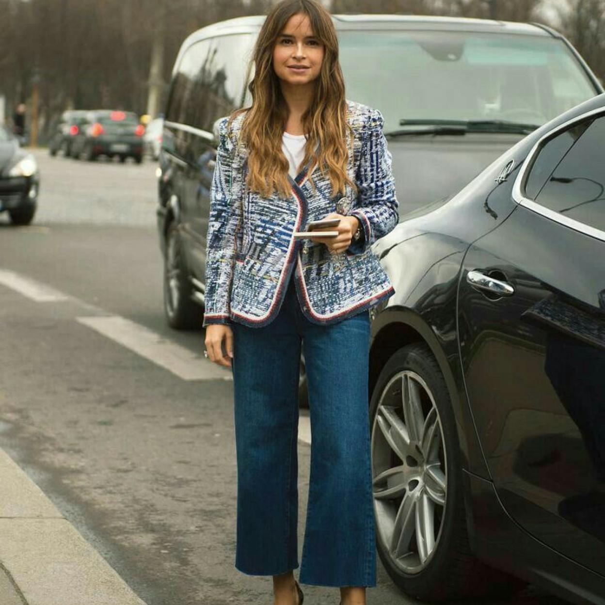 Influencer con vaqueros culotte/@ONPARLEDEMODE