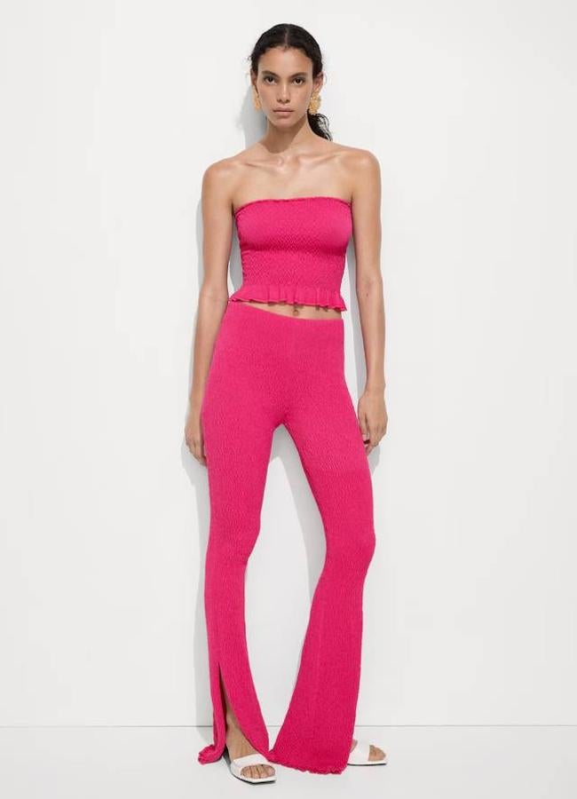 Conjunto en rosa fucsia de Mango