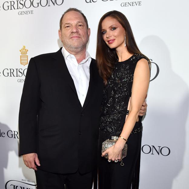 Georgina Chapman y Weinstein, en su etapa como pareja. 