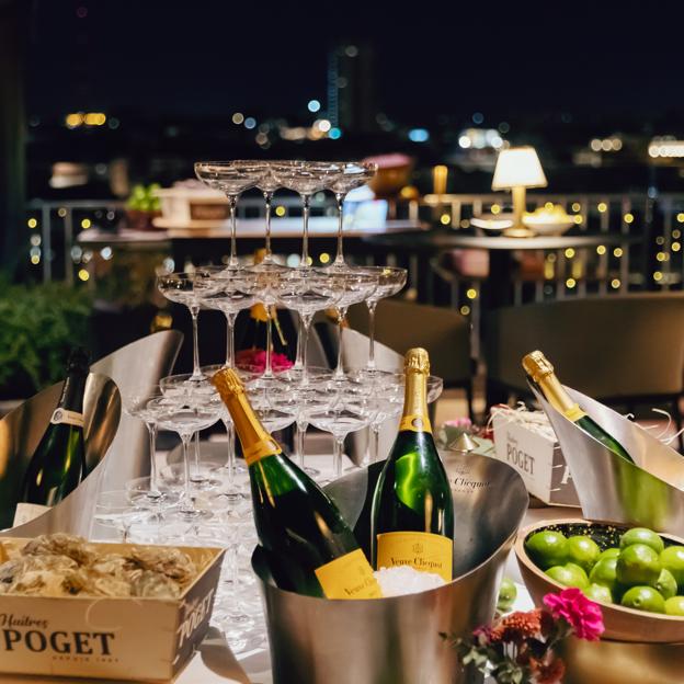 Ostras y champagne con vistas espectaculares, la propuesta gastronómica del Club Financiero Génova de la que todo el mundo va a hablar en Madrid.