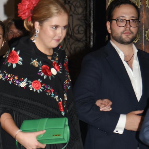 Amalia de Holanda y Boris de Bulgaria en la boda de la duquesa de Medinaceli. 