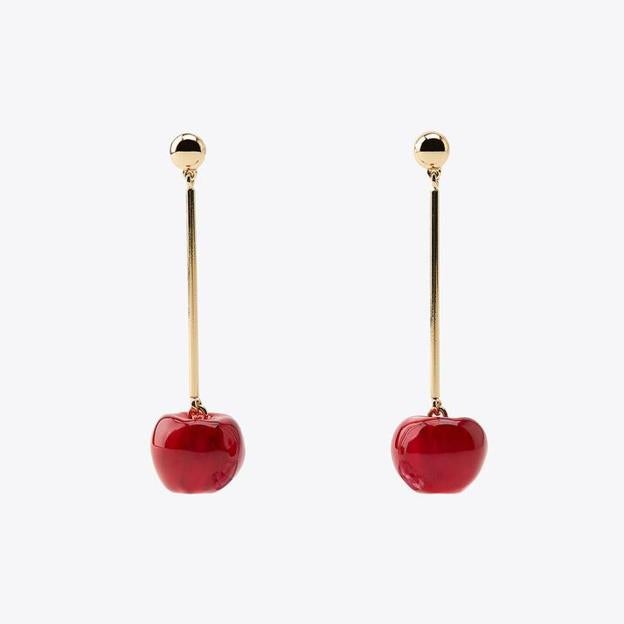 Pendientes metálicos cereza (12,95€)